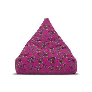 Bean Bag Chair Cover - Pretty Paws Hot Pink - Digital Art DeCourcy Design
