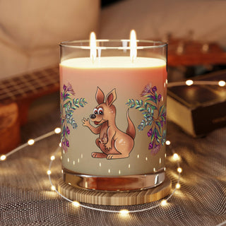Luxury Aromatherapy Soy Candles - Full Glass (11oz) - Kia Kangaroo & Gumnuts - Digital Art DeCourcy Design