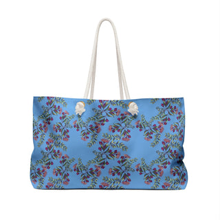 Weekender Bag - Gumnut Bouquet Light Blue - Digital Art DeCourcy Design