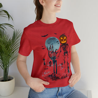 Unisex Jersey Short Sleeve Tee - Ghost Pumpkin - Digital Art