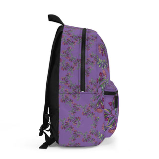 Backpack - Gumnut Bouquet Purple - Digital Art
