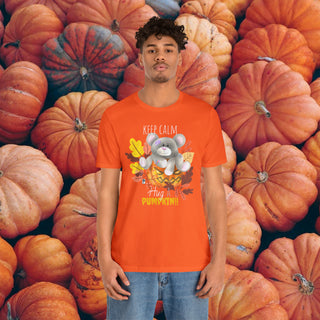 Unisex Jersey Short Sleeve Tee - Hug A Pumpkin - Digital Art