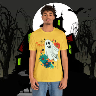 Unisex Jersey Short Sleeve Tee - Boo! For Halloween - Digital Art