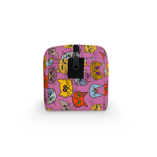Toiletry Bag - Kooky Kats Pink - Digital Art