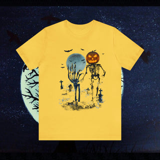 Unisex Jersey Short Sleeve Tee - Ghost Pumpkin - Digital Art