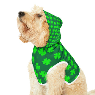 Dog & Cat Hoodie - St Patrick's Shamrock - Digital Art
