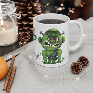 Ceramic Mug 11oz - Green Monster - Digital Art