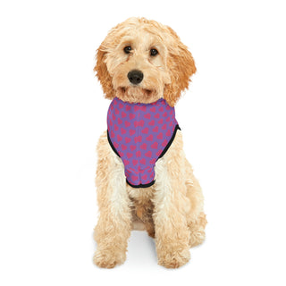 Dog & Cat Hoodie - Hearts A-Lot Purple - Digital Art