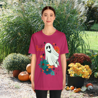 Unisex Jersey Short Sleeve Tee - Boo! For Halloween - Digital Art
