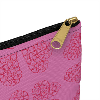 Accessory Pouch - Hearts A-Lot Pink - Digital Art DeCourcy Design