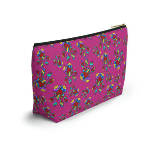 Accessory Pouch - Pretty Paws Hot Pink - Digital Art DeCourcy Design