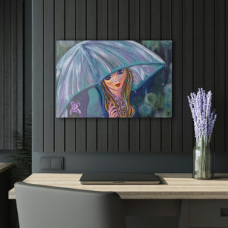 Acrylic Prints - Umbrella Girl - Acrylic Painting-Home Decor-DeCourcy Design