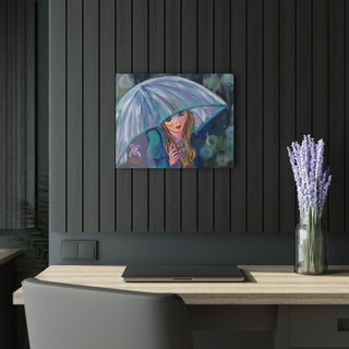 Acrylic Prints - Umbrella Girl - Acrylic Painting-Home Decor-DeCourcy Design