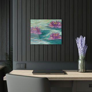 Acrylic Prints- Water Lillies - Acrylic Painting DeCourcy Design