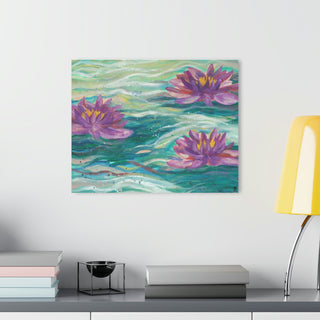 Acrylic Prints- Water Lillies - Acrylic Painting DeCourcy Design