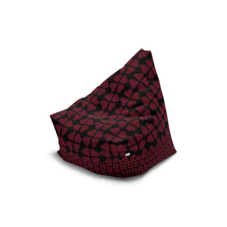 Bean Bag Chair Cover - Hearts A-Lot Black - Digital Art DeCourcy Design