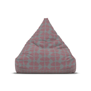 Bean Bag Chair Cover - Hearts A-Lot Grey - Digital Art DeCourcy Design