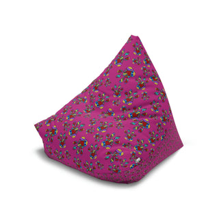 Bean Bag Chair Cover - Pretty Paws Hot Pink - Digital Art DeCourcy Design
