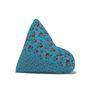 Bean Bag Chair Cover - Pretty Paws Turquoise - Digital Art DeCourcy Design