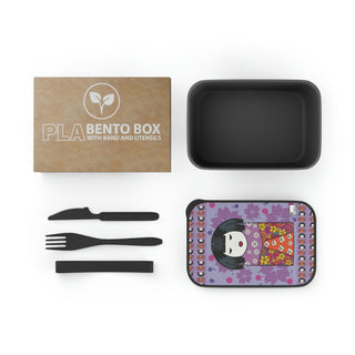Bento Box with Band and Utensils - Kyoko - Digital Art-Accessories-DeCourcy Design