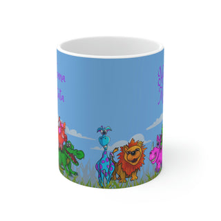 Ceramic Mug 11oz - Hakuna Matata Sky Blue - Digital Art DeCourcy Design