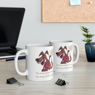 Ceramic Mug 11oz - Red Dog - Digital Art DeCourcy Design