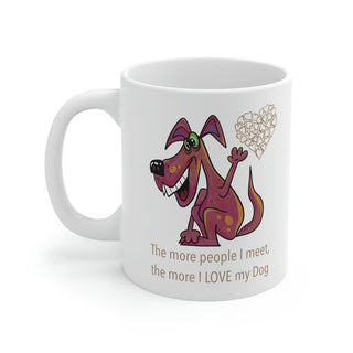Ceramic Mug 11oz - Red Dog - Digital Art DeCourcy Design