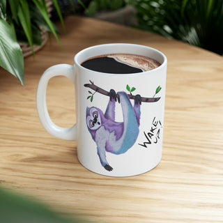 Ceramic Mug 11oz - Sammi Sloth - Digital Art DeCourcy Design