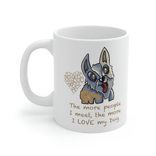 Ceramic Mug 11oz - Scruff Dog - Digital Art DeCourcy Design