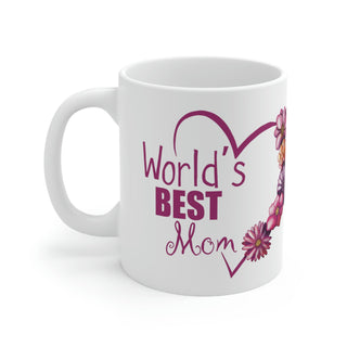 Ceramic Mug 11oz - World's Best Mom - Digital Art DeCourcy Design
