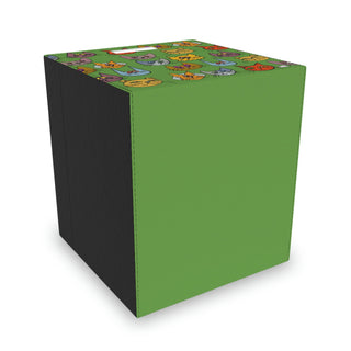 Felt Storage Box - Kooky Kats Green - Digital Art DeCourcy Design