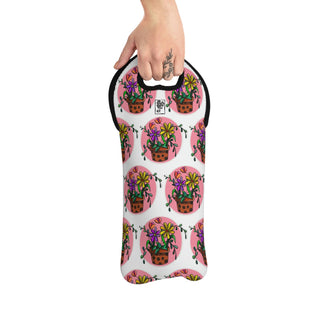 Flowerpots - Digital Art - Wine Tote Bag DeCourcy Design