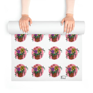 Foam Yoga Mat - Flowerpots White - Digital Art-Home Decor-DeCourcy Design