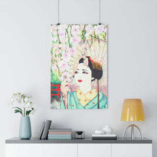 Giclée Art Print - Geisha Girl - Gouache Painting DeCourcy Design