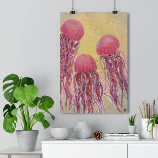 Giclée Art Print - Jellyfish Dance - Acrylic Painting DeCourcy Design