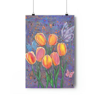 Giclée Art Print - Tulips - Gouache Painting DeCourcy Design
