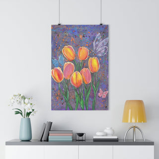 Giclée Art Print - Tulips - Gouache Painting DeCourcy Design