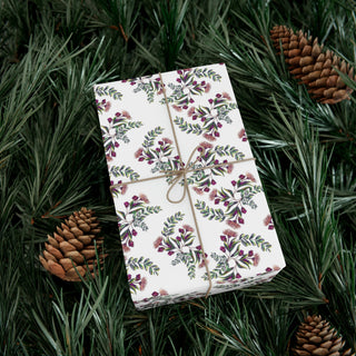 Gift Wrapping Paper -Gumnut Bouquet White - Digital Art DeCourcy Design