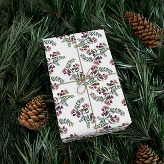 Gift Wrapping Paper -Gumnut Bouquet White - Digital Art DeCourcy Design