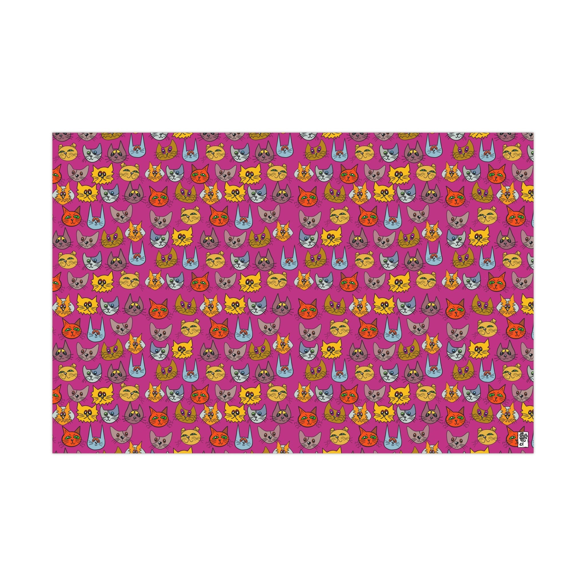 Pink flower Wrapping Paper by KPT Art & design