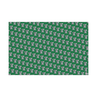 Gift Wrapping Paper - Kool Koala Dark Green - Digital Art DeCourcy Design