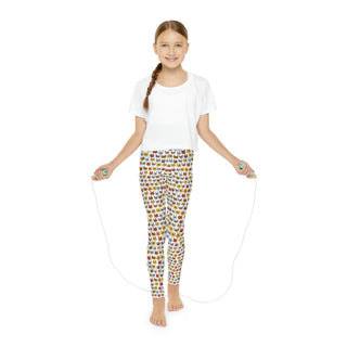 Girls Full Length Leggings - Kooky Kats White - Digital Art-All Over Prints-DeCourcy Design