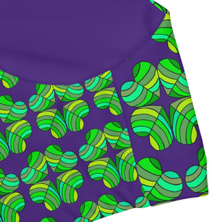 Girls Two Piece Swimsuit - Clover Purple - Digital Art DeCourcy Design