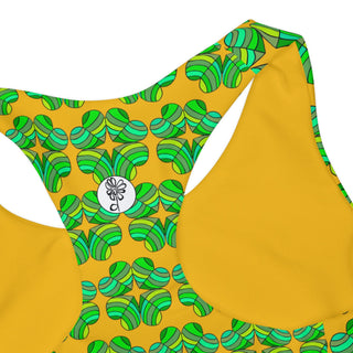 Girls Two Piece Swimsuit - Clover Yellow - Digital Art DeCourcy Design