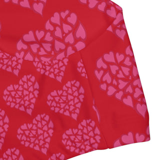 Girls Two Piece Swimsuit - Hearts A-Lot Red - Digital Art DeCourcy Design
