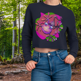 Going Gekko - Digital Art - Ladies Cropped Sweatshirt