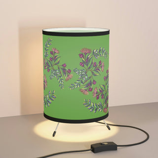 Gumnut Bouquet Green - Tripod Lamp with High-Res Printed Shade, US\CA plug DeCourcy Design