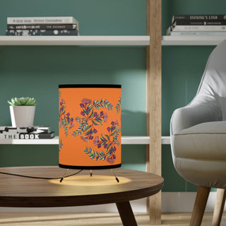 Gumnut Bouquet Orange - Tripod Lamp with High-Res Printed Shade, US\CA plug DeCourcy Design