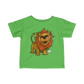 Happy Lion - Digital Art - Infant Fine Jersey Tee DeCourcy Design