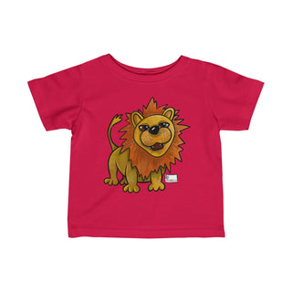 Happy Lion - Digital Art - Infant Fine Jersey Tee DeCourcy Design